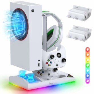 MENEEA Upgraded RGB Cooling Fan Charging Station