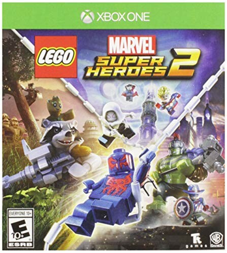 LEGO Marvel Super Heroes 2 Xbox One game cover featuring various characters.