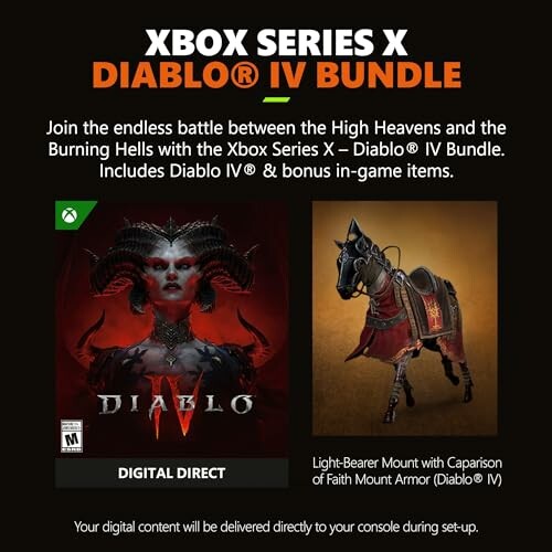 Xbox Series X Diablo IV bundle with game and in-game items